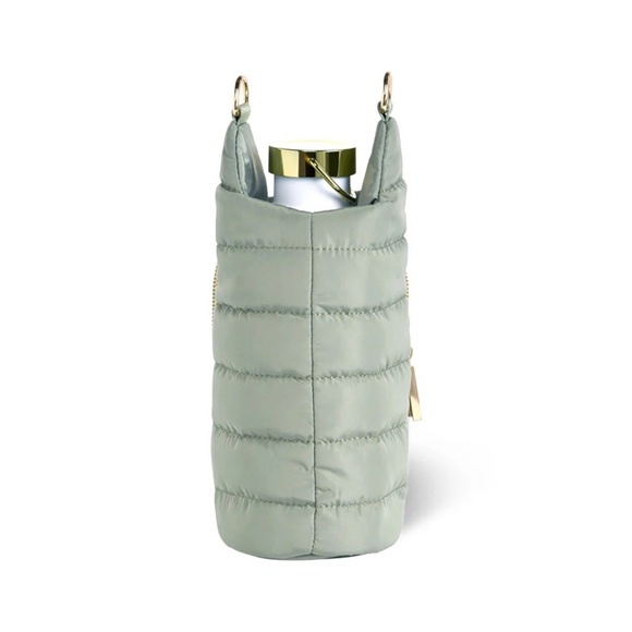Wanderfull Quilted Sage Crossbody Convertible Hydrobag Waterbottle Purse NWT - Picture 5 of 16